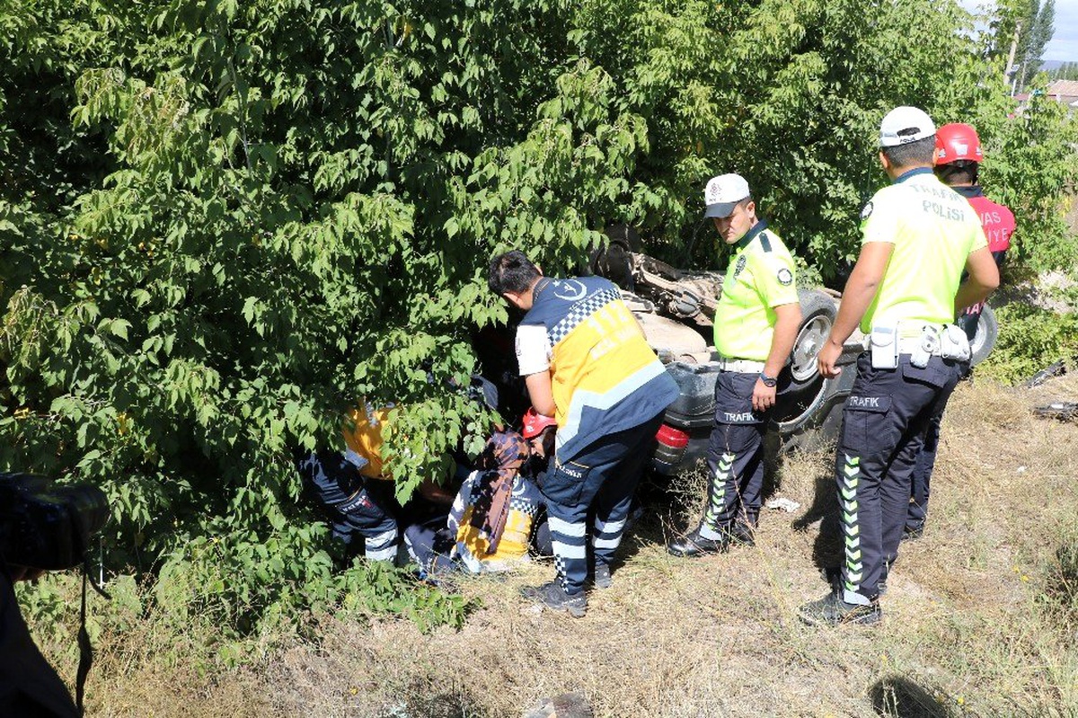 Şarampole uçan otomobil takla attı: 1 yaralı