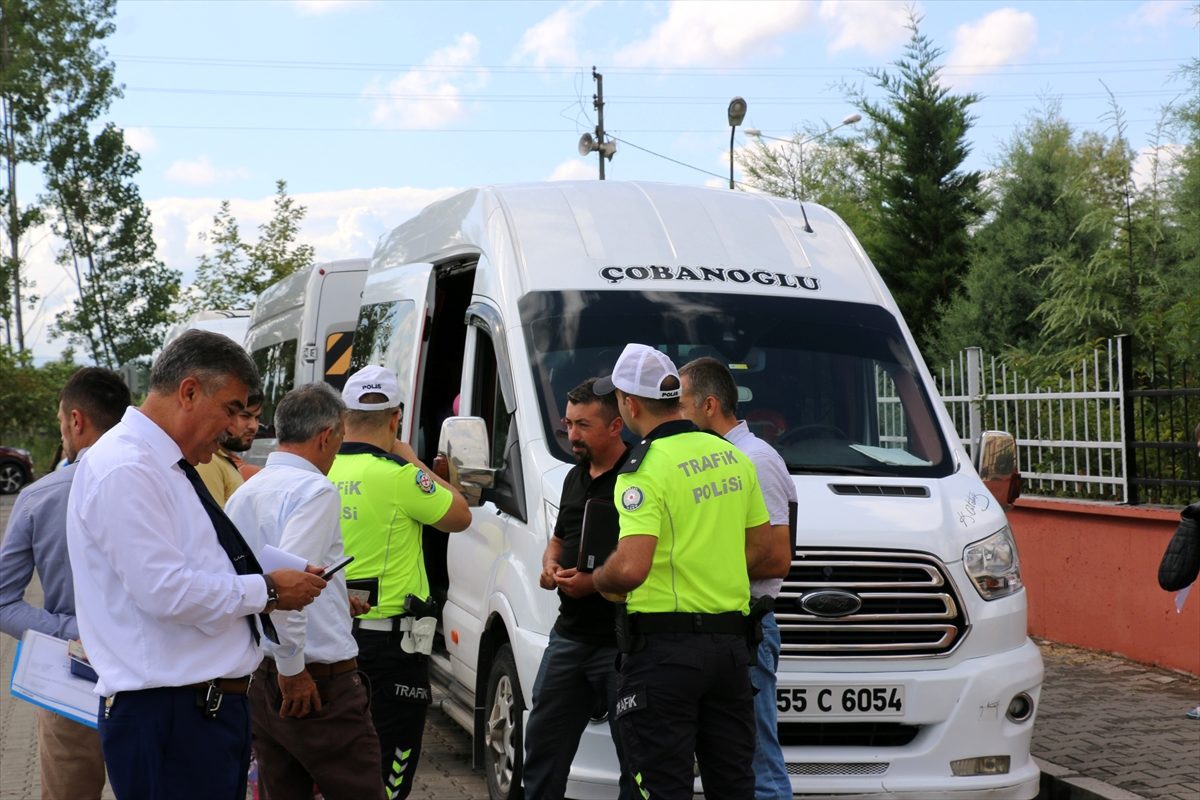 Çarşamba\'da okul servisleri denetlendi