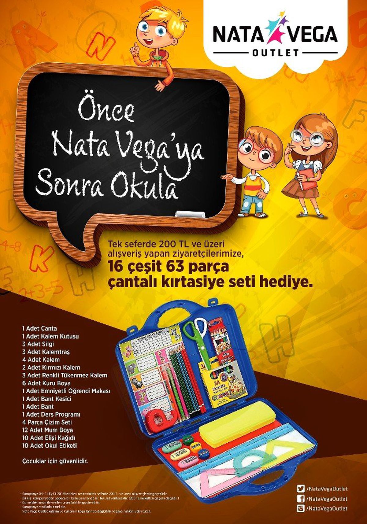 Okula dönüş hediyesi Nata Vega\'dan