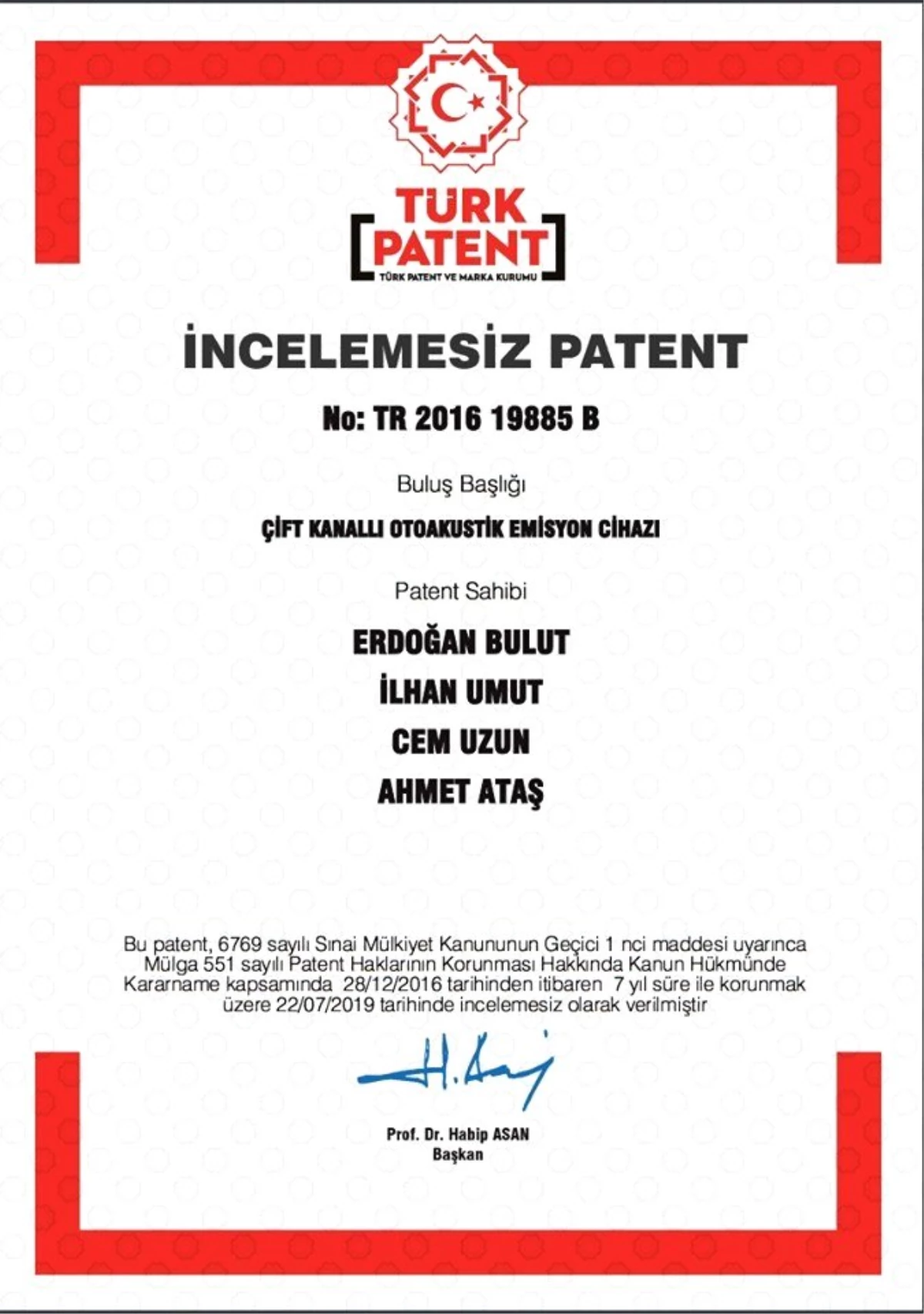 Trakya Üniversitesi Uluslararası İşitme Çalışmaları Uygulama ve Araştırma Merkezi\'nden patent...