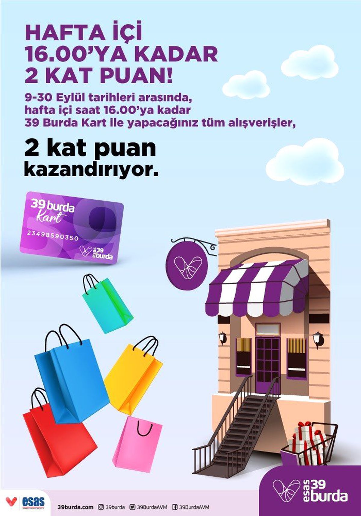 39 Burda AVM\'den 2 kat puan kazandıran kampanya