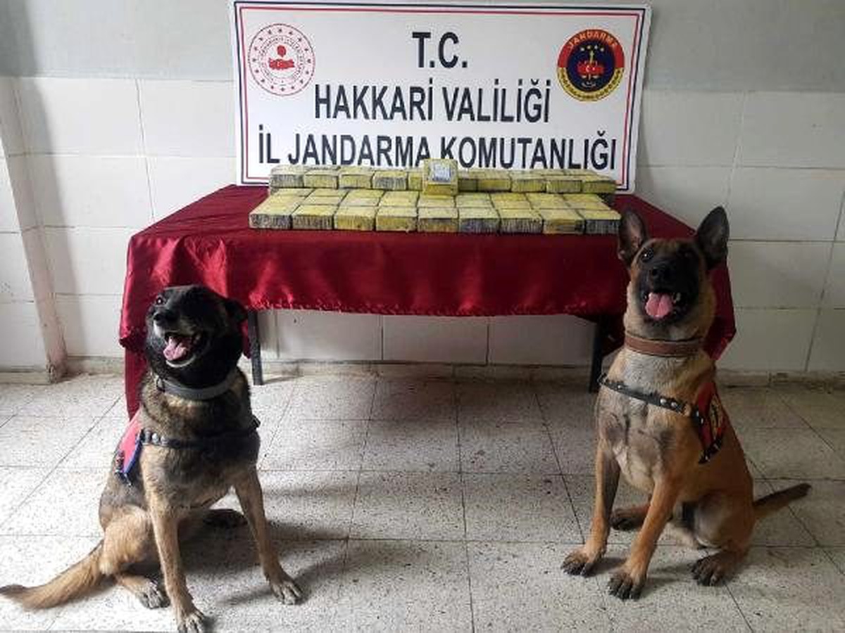Dere kenarında 34 kilo eroin ele geçirildi