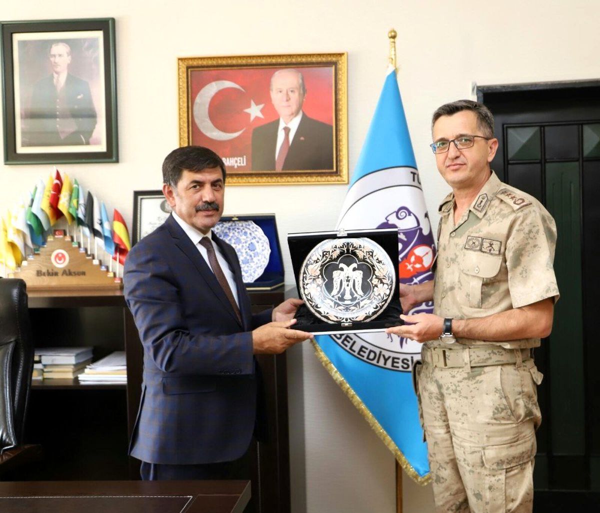 İl Jandarma Komutanı Altıntaş\'tan Başkan Aksun\'a ziyaret