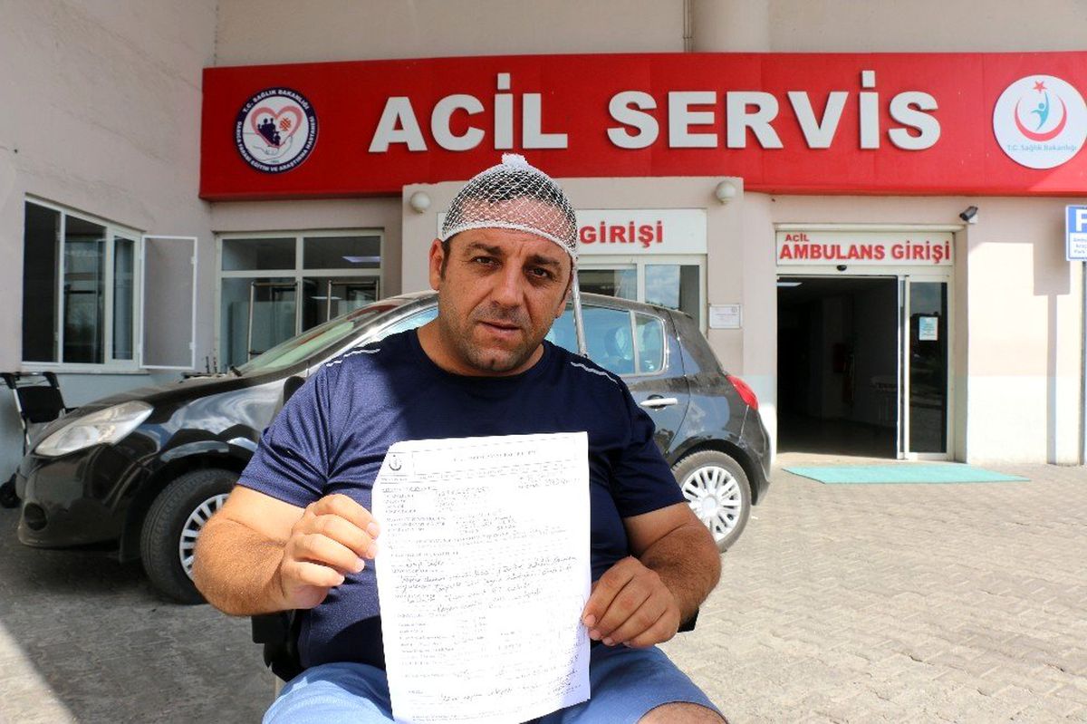 Servis sürücüsünün darp edilme anı kameralara yansıdı