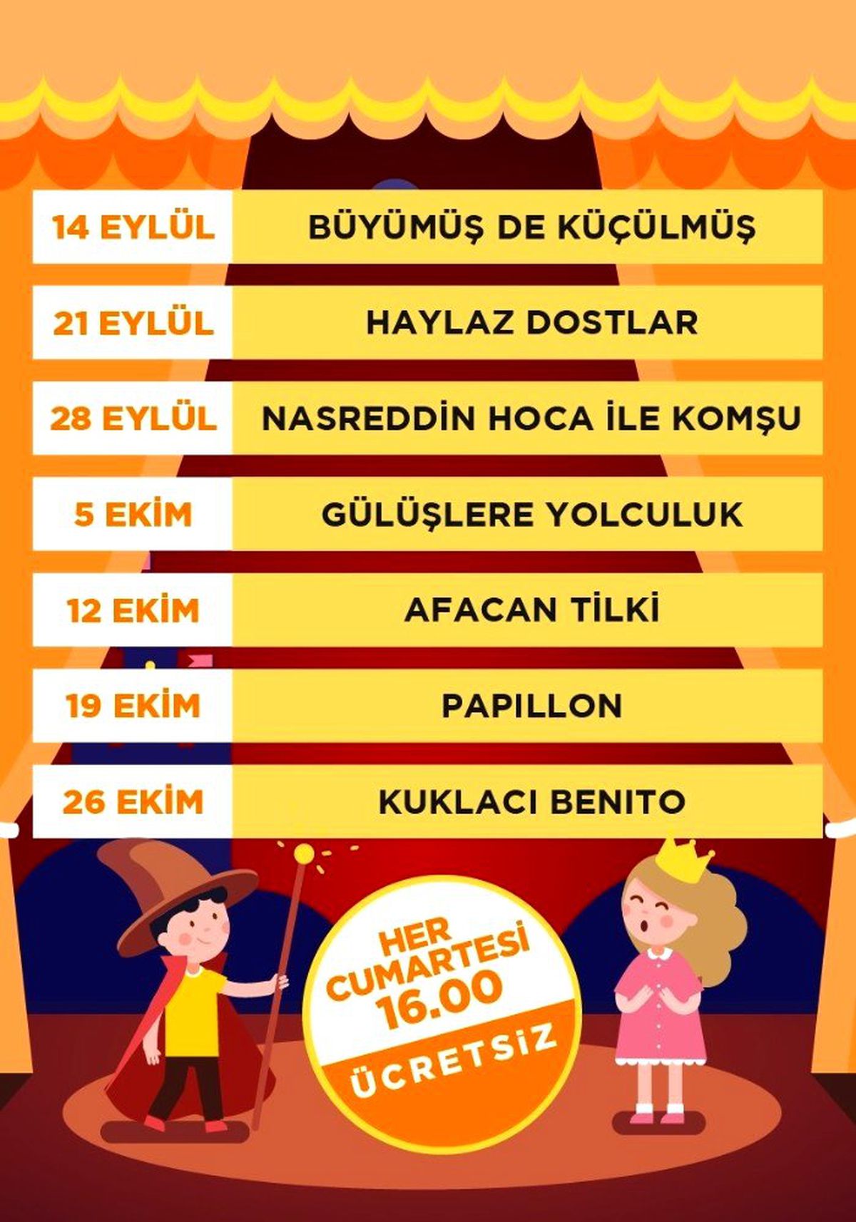Çocuk Tiyatroları 41 Burda\'da Devam Ediyor