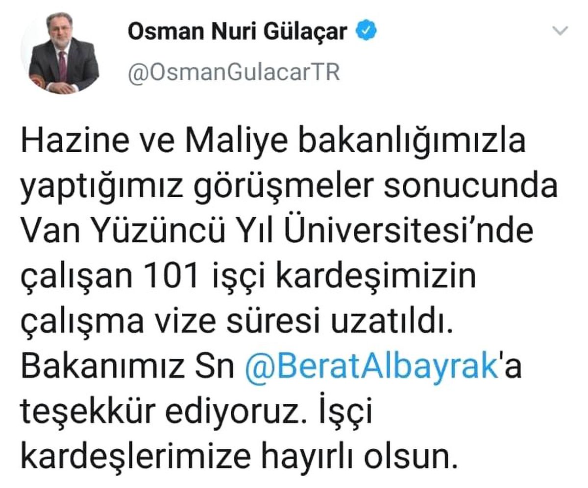Gülaçar\'dan mevsimlik işçilere müjde!