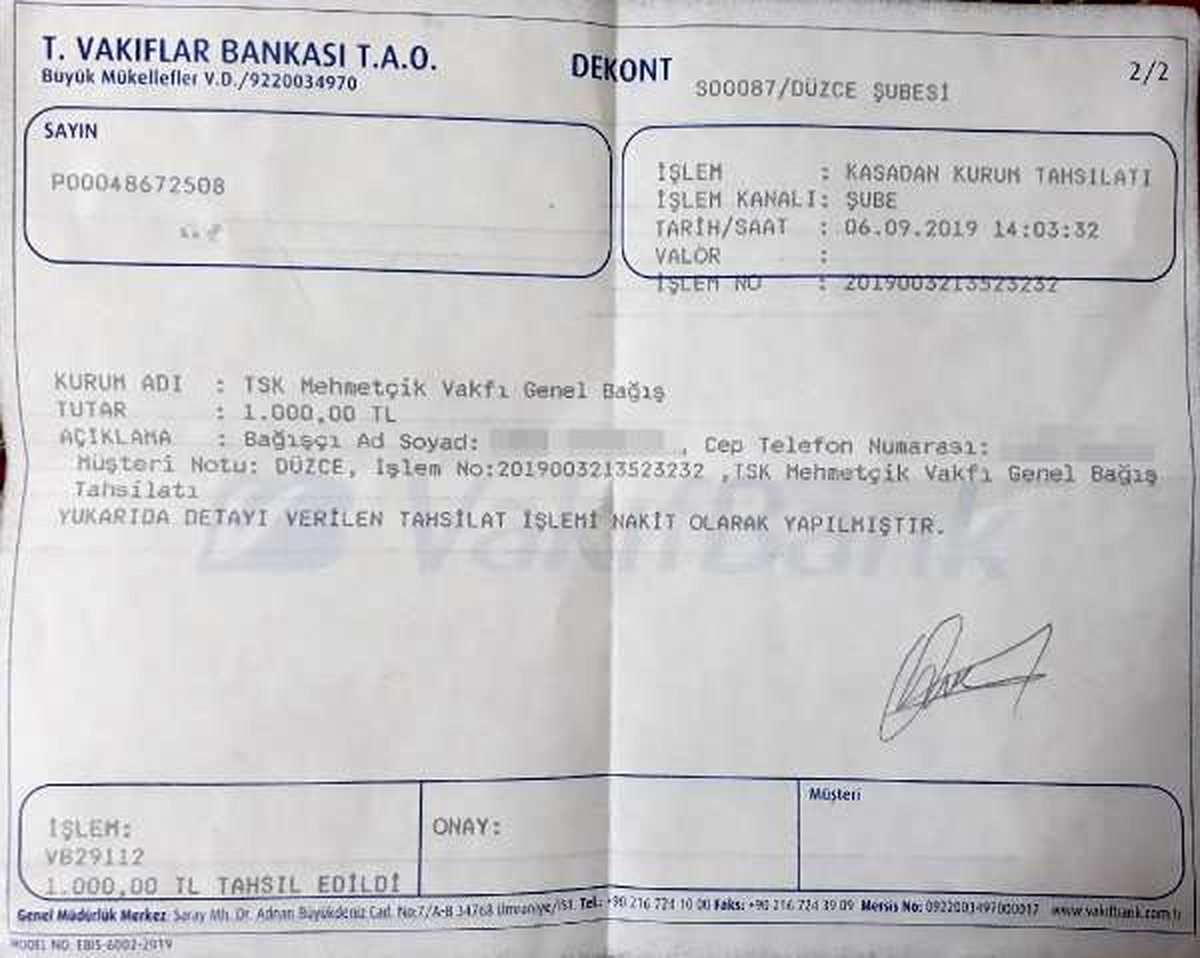 Mehmetçik vakfı\'na bağış karşılığı şikayetinden vazgeçti