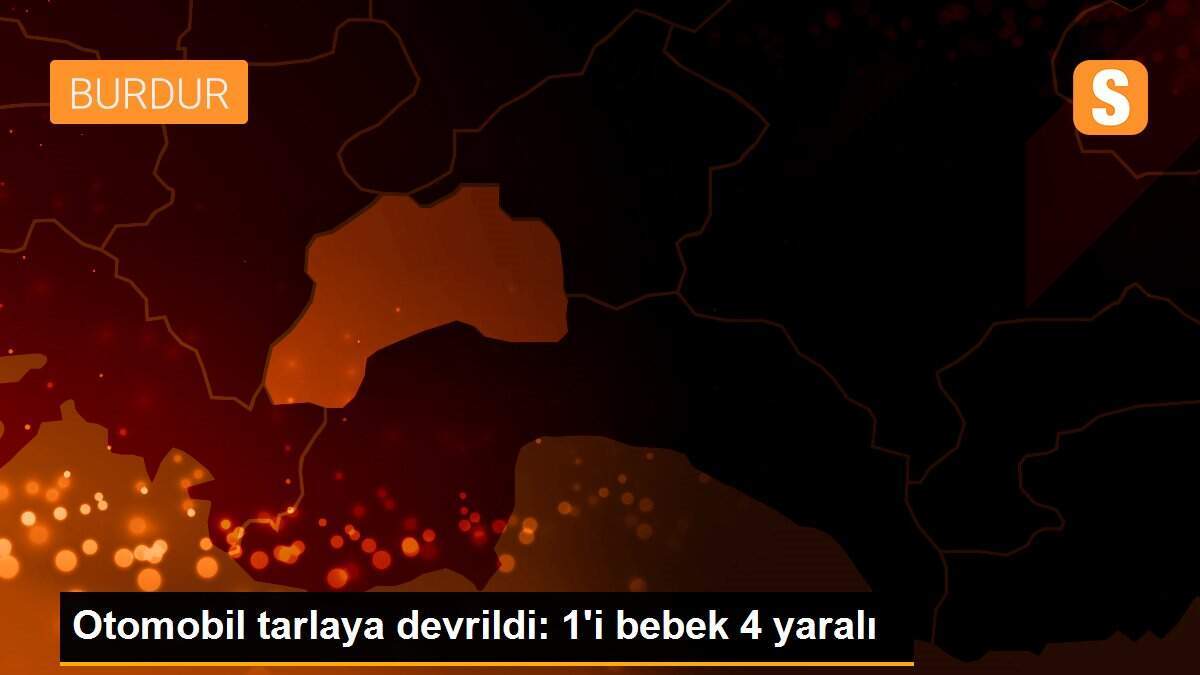 Otomobil tarlaya devrildi: 1\'i bebek 4 yaralı