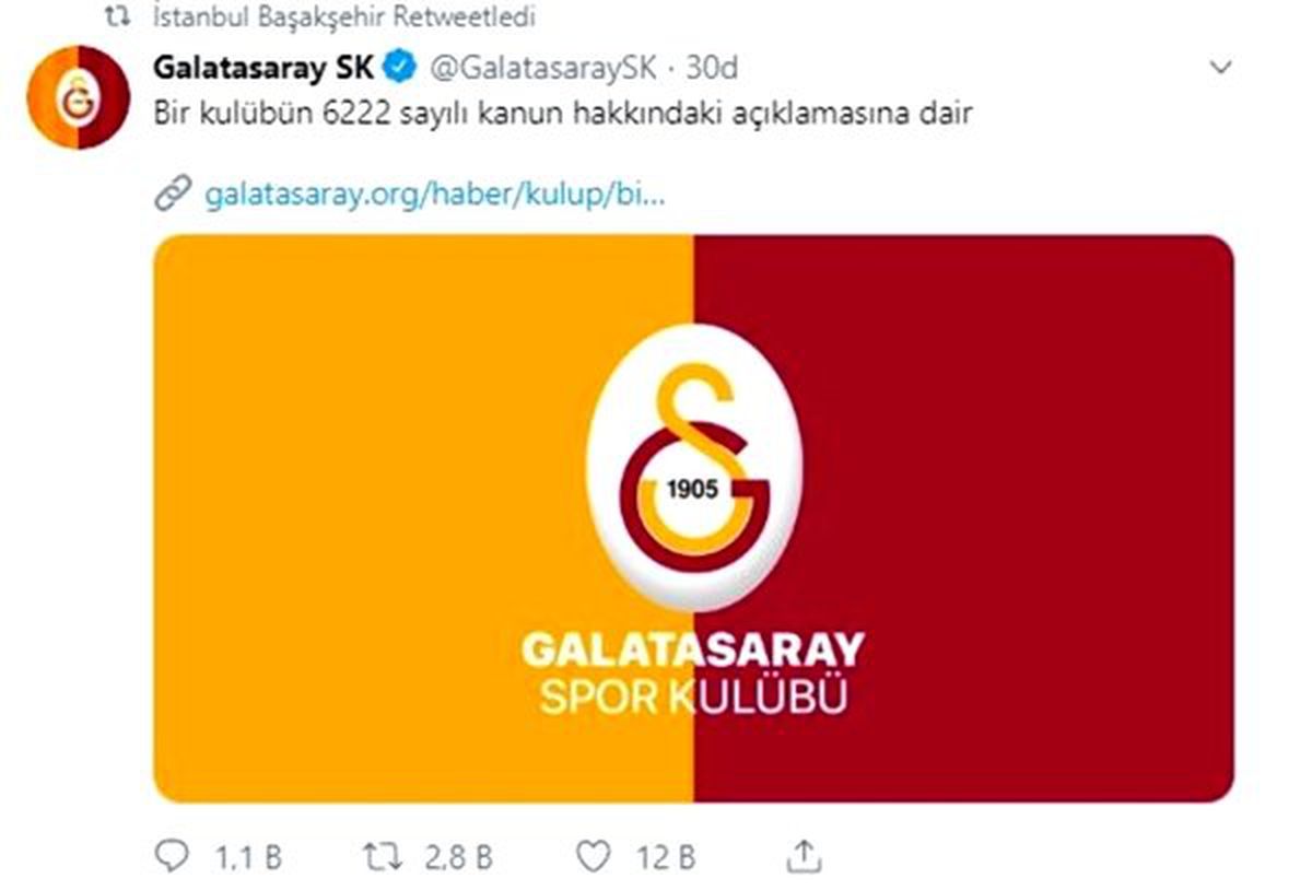 Başakşehir\'den Galatasaray\'a RT hamlesi!