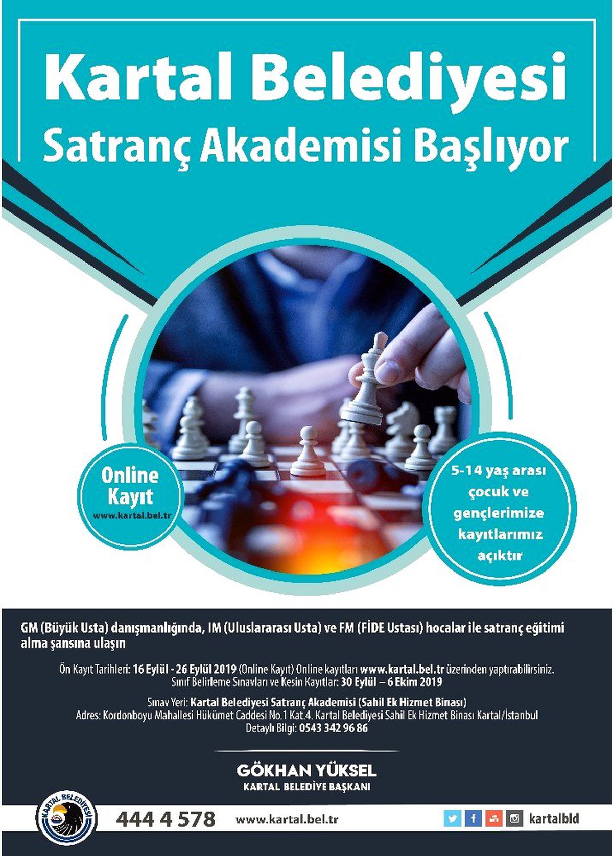 Kartal\'ın ilk Satranç Akademisi açılıyor
