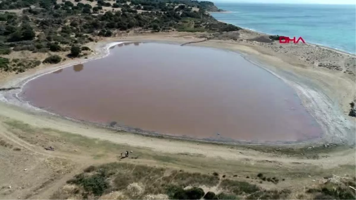 Çanakkale herkes, kalpli gölün pembeleşmesini bekliyor