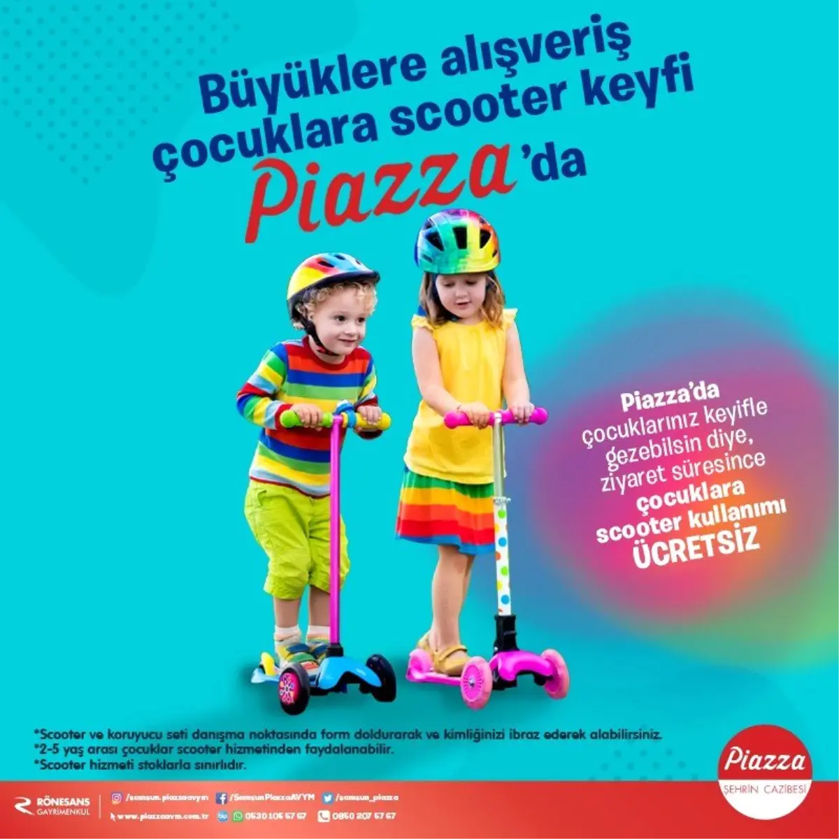 Çocuklara scooter keyfi