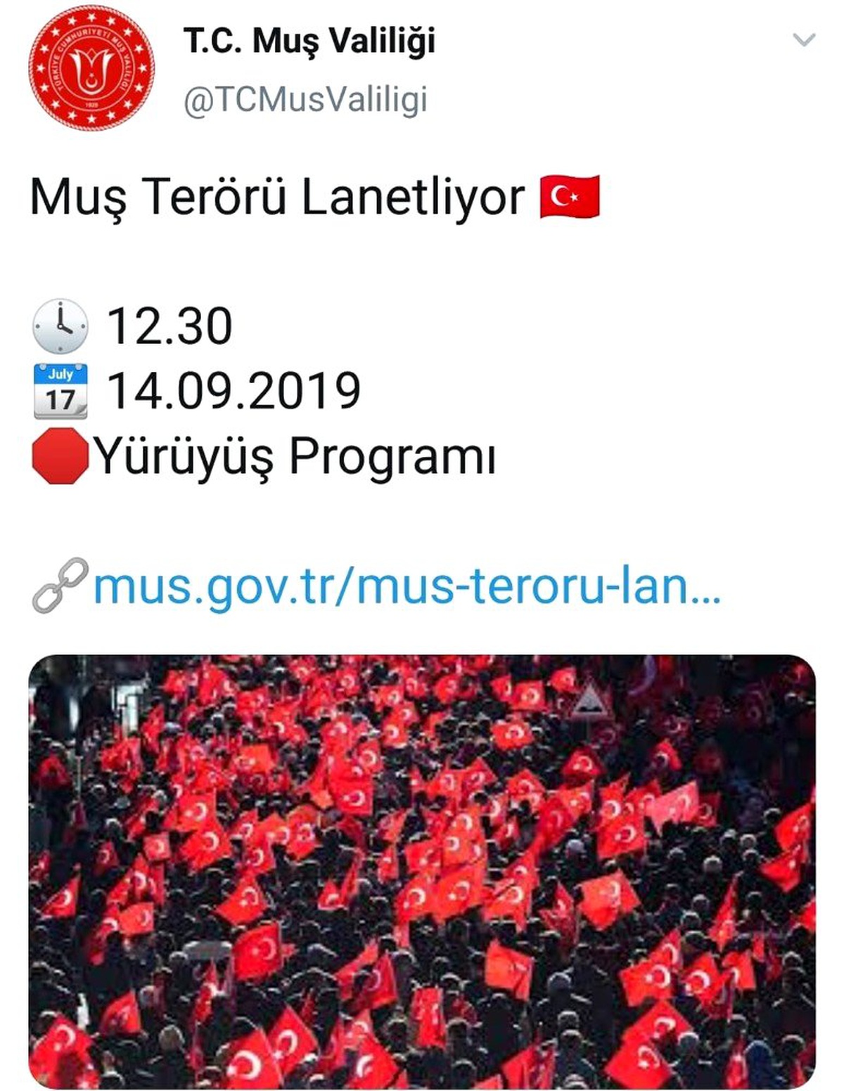 Muş\'ta "Teröre Lanet Yürüyüşü" yapılacak