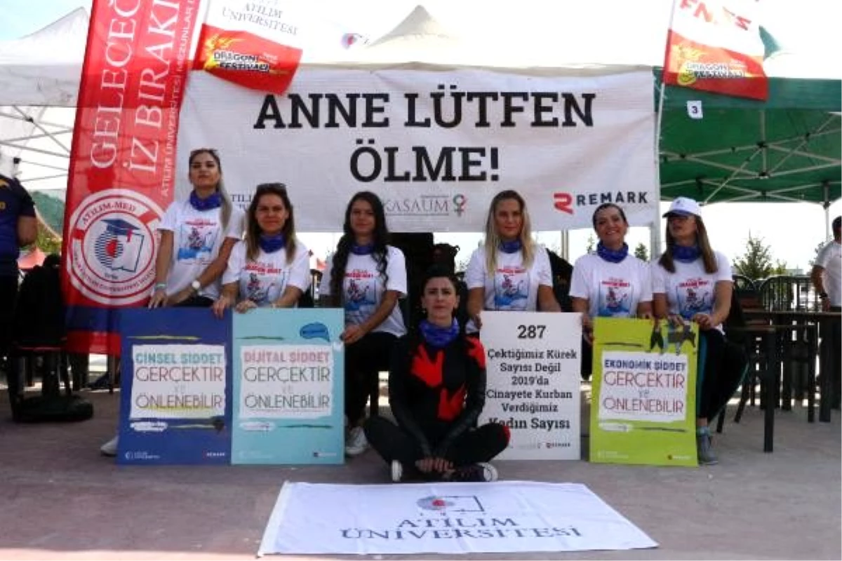 Ankara\'da, \'kadına şiddete hayır\' temalı dragon festivali başladı