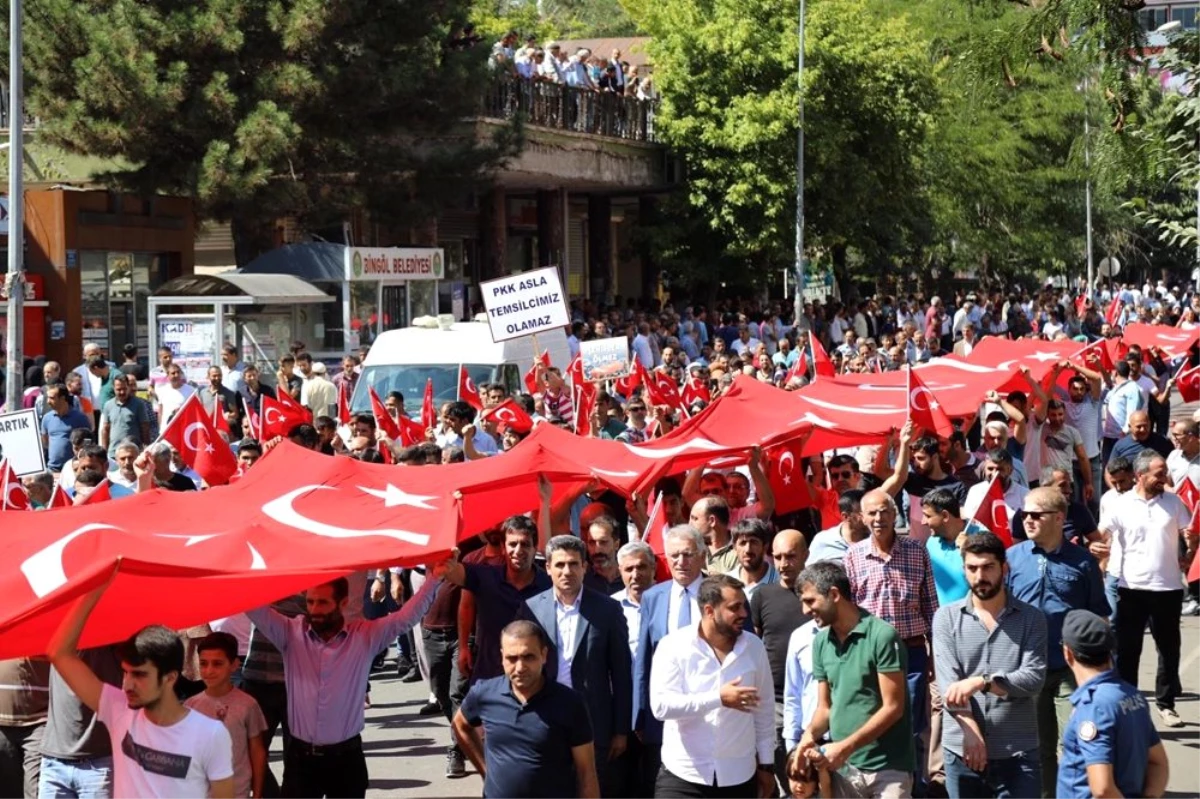 Bingöl\'de teröre lanet yürüyüşü