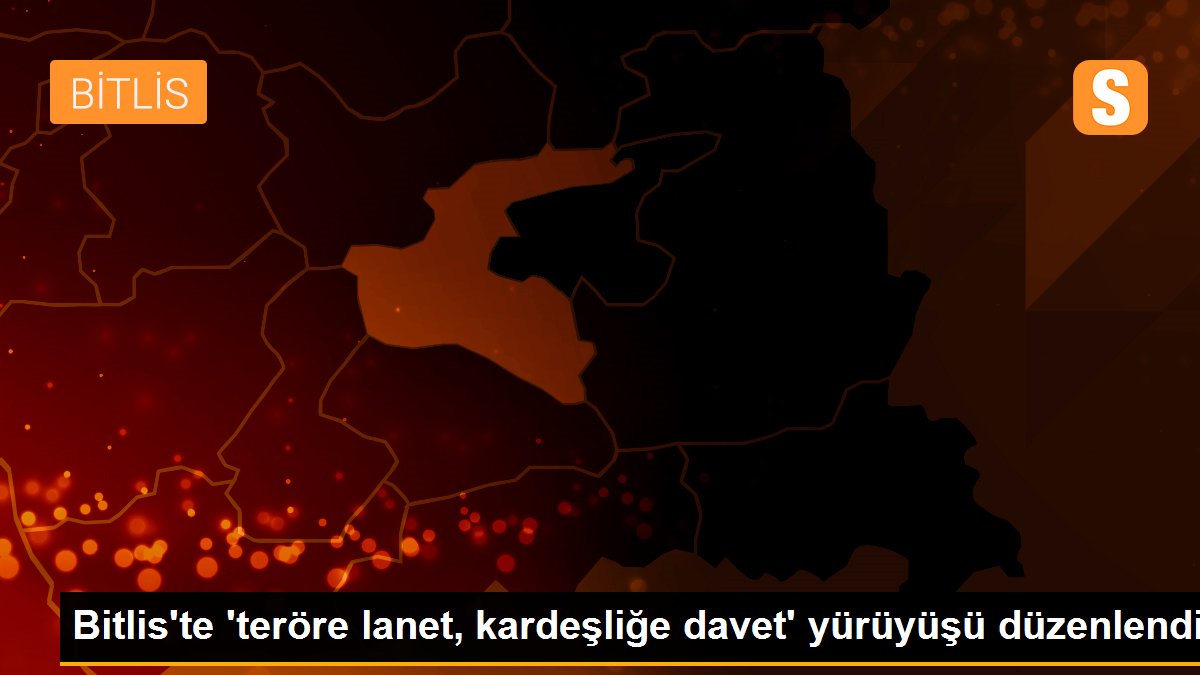 Bitlis\'te \'teröre lanet, kardeşliğe davet\' yürüyüşü düzenlendi