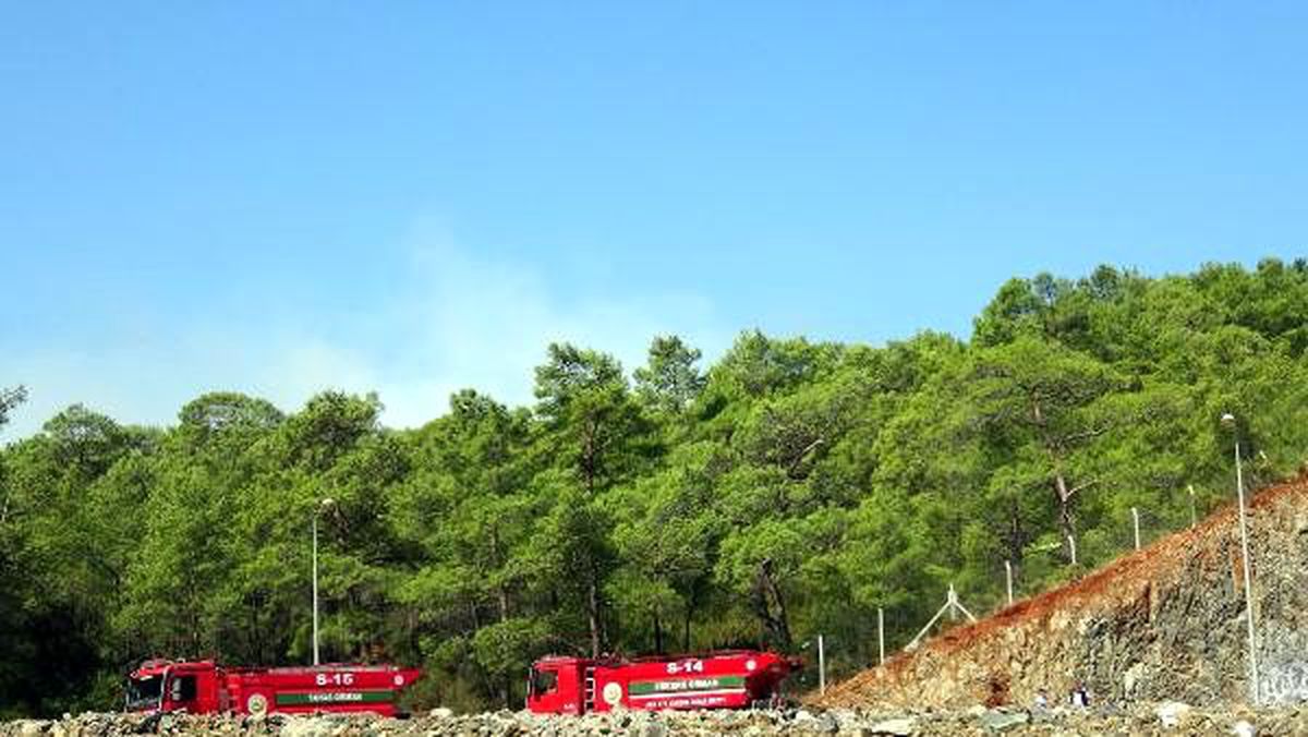 Ortaca\'da 25 hektarda etkili olan yangını söndürme çalışmaları sürüyor (2)