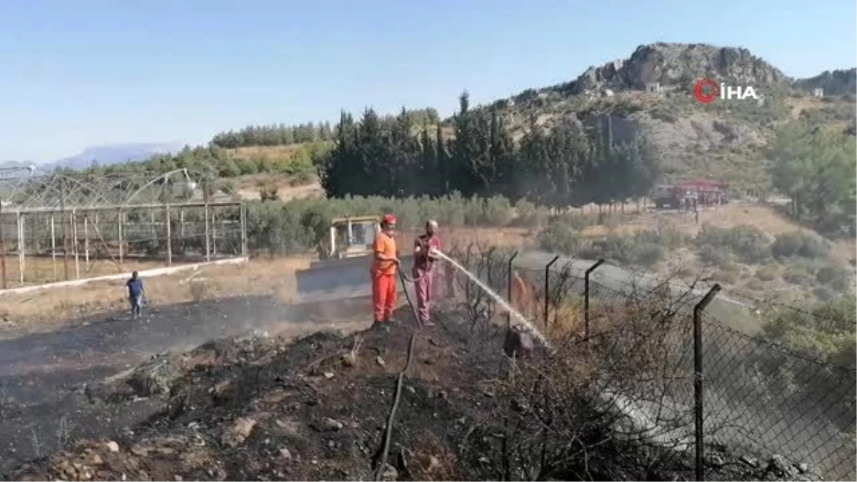 Arap Beleni\'nde çıkan anız yangını ormana ulaşmadan söndürüldü