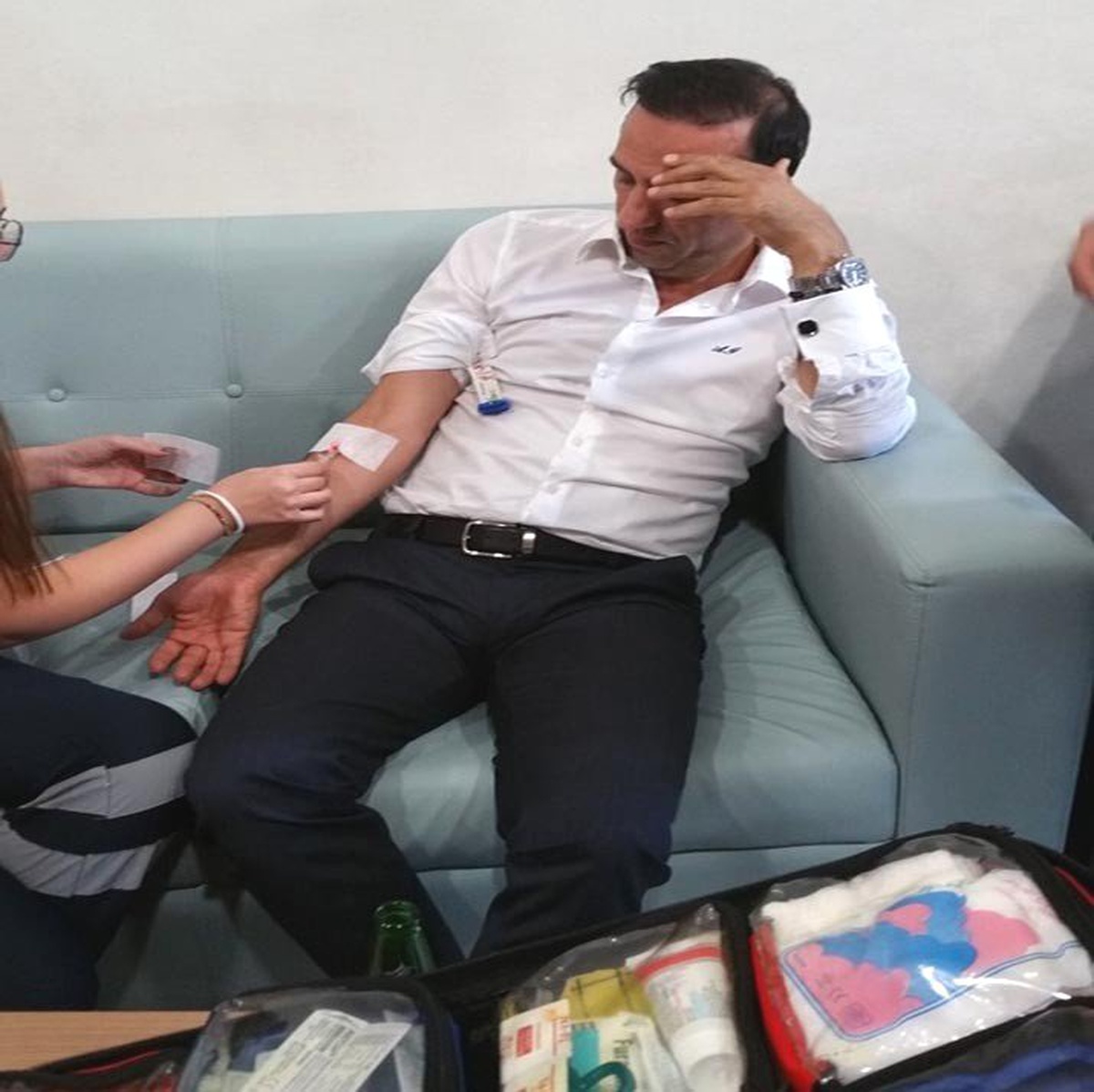 Başkan Adil Gevrek golün heyecanına dayanamadı