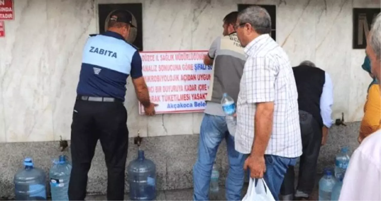 Düzce\'de şifalı olarak bilinen su çeşmesi mühürlendi
