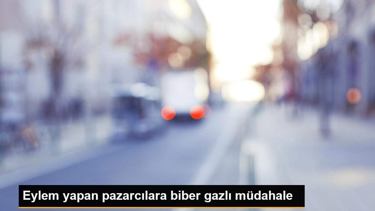 Eylem yapan pazarcılara biber gazlı müdahale