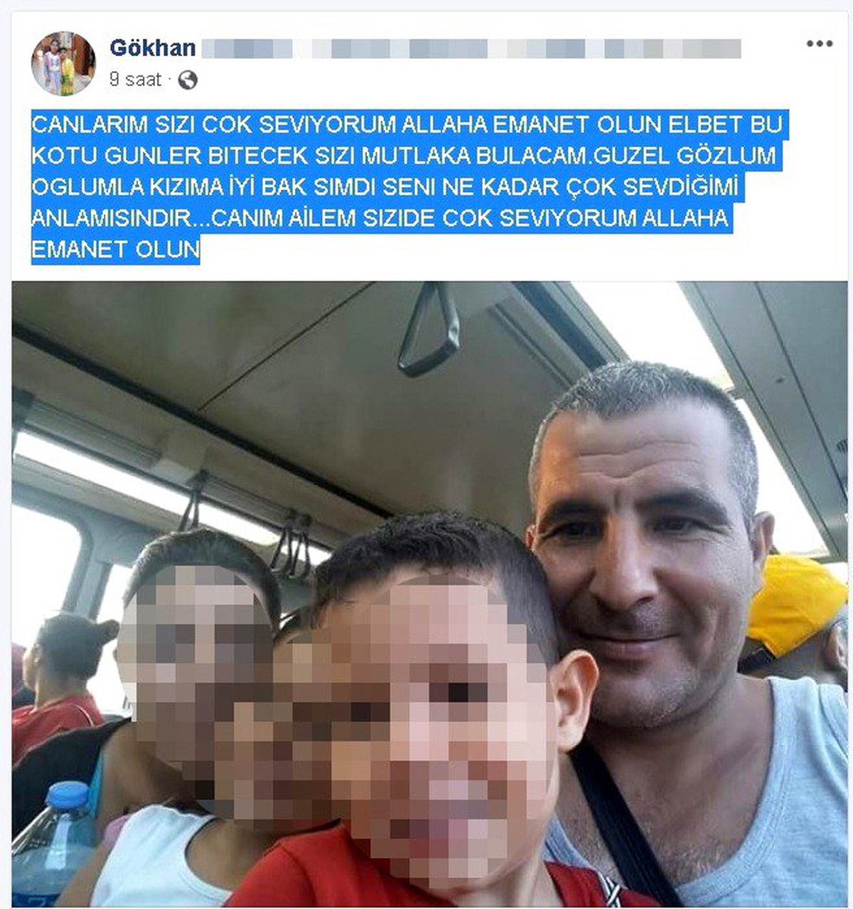 Firari cinayet zanlısı, sosyal medyadan ailesine mesaj yolladı