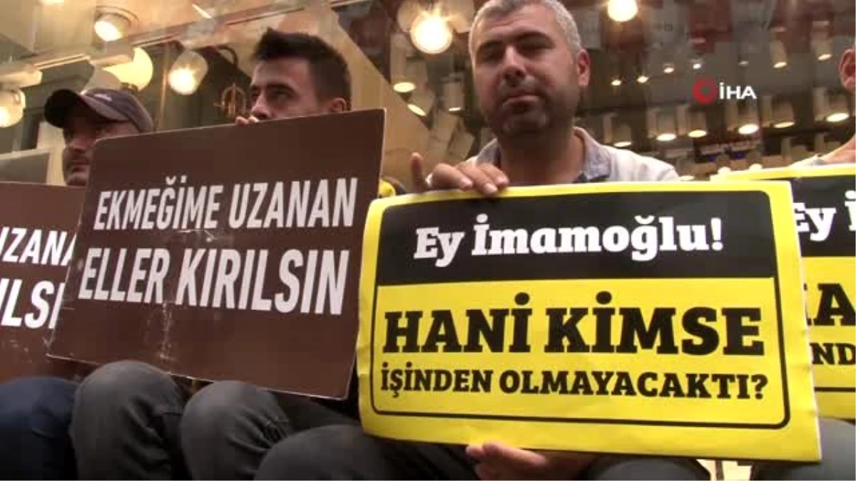 İBB\'den çıkartılan işçiler CHP İstanbul İl Başkanlığı önünde eylem yaptı
