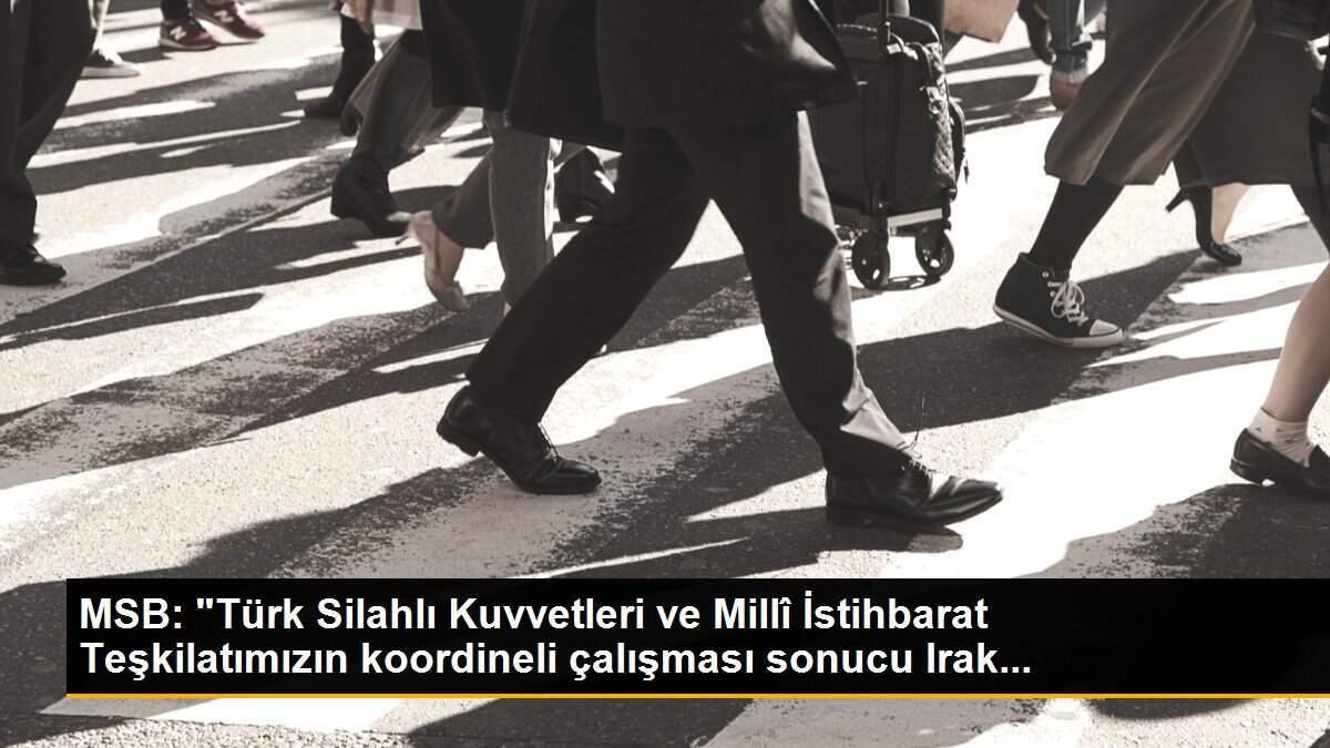 MSB: "Türk Silahlı Kuvvetleri ve Millî İstihbarat Teşkilatımızın koordineli çalışması sonucu Irak...