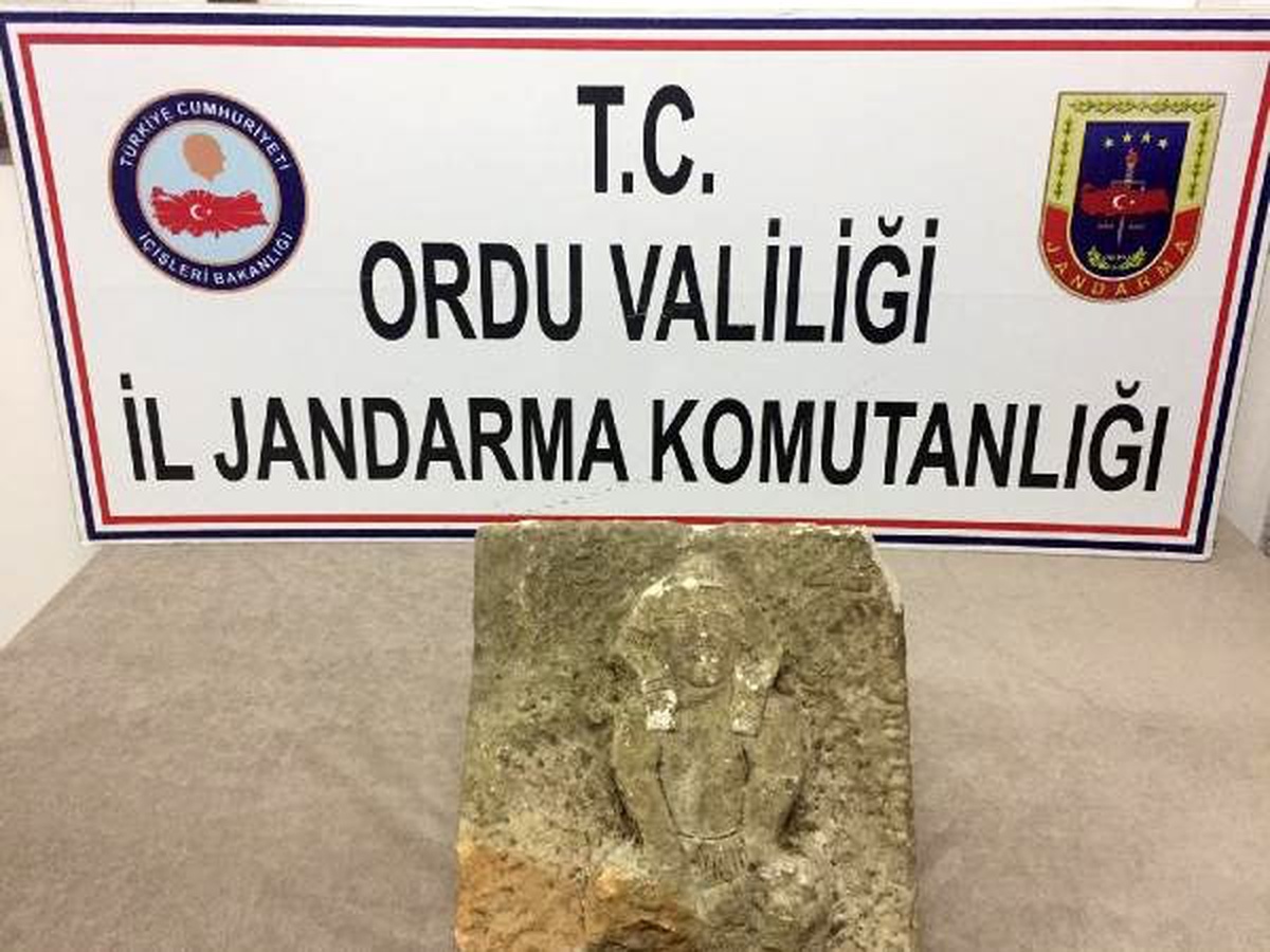 Ordu\'da firavun heykeli ele geçirildi