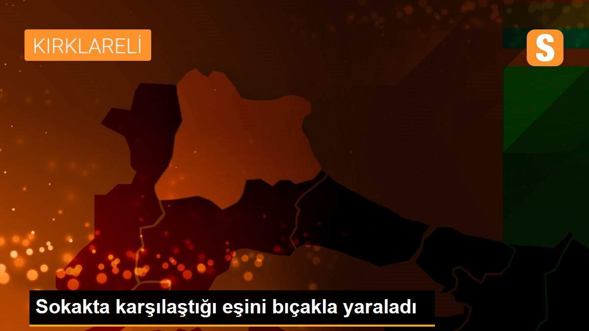 Sokakta karşılaştığı eşini bıçakla yaraladı
