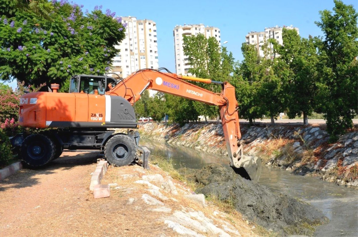 Tarsus Kaleburcu Deresi temizleniyor