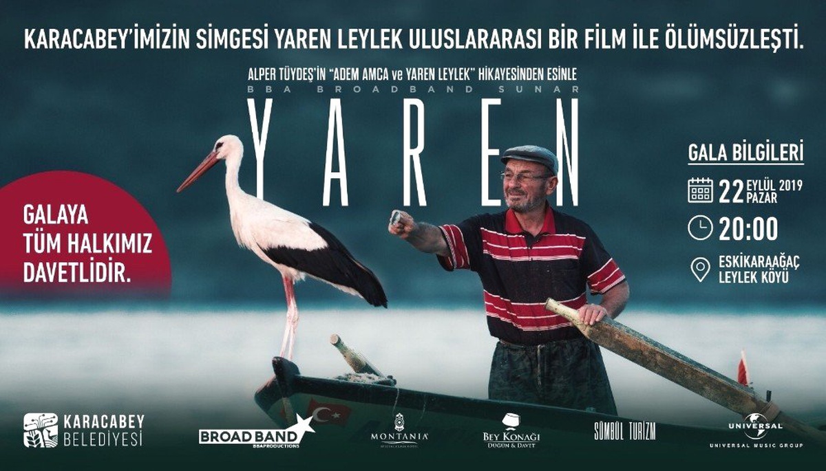 Adem Amca ve Yaren Leylek\'in filmine 22 Eylül\'de köy galası