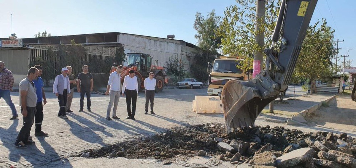 Nazilli Belediyesi, Yeni Sanayi Sitesi\'ne kepçeyi vurdu