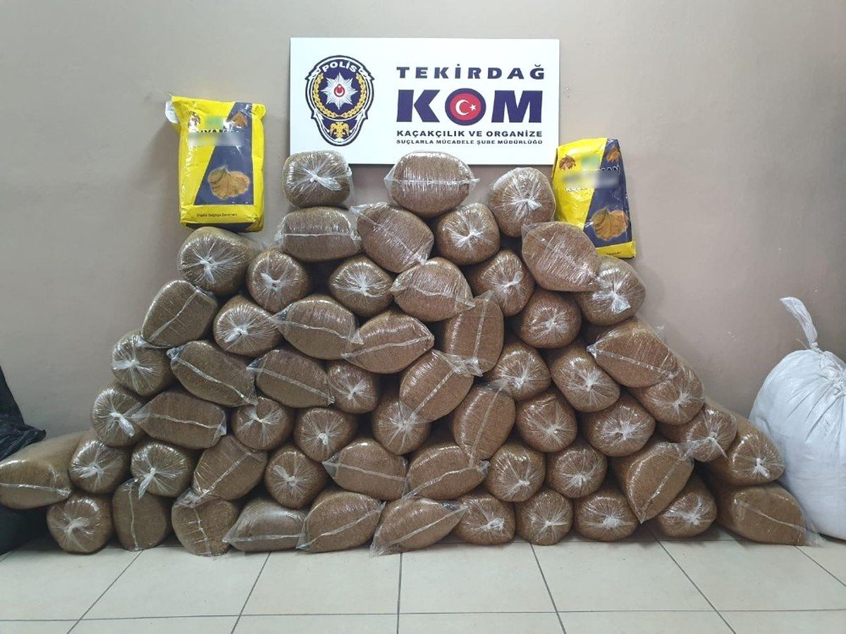 Tekirdağ\'da 340 kilo tütün ele geçirildi