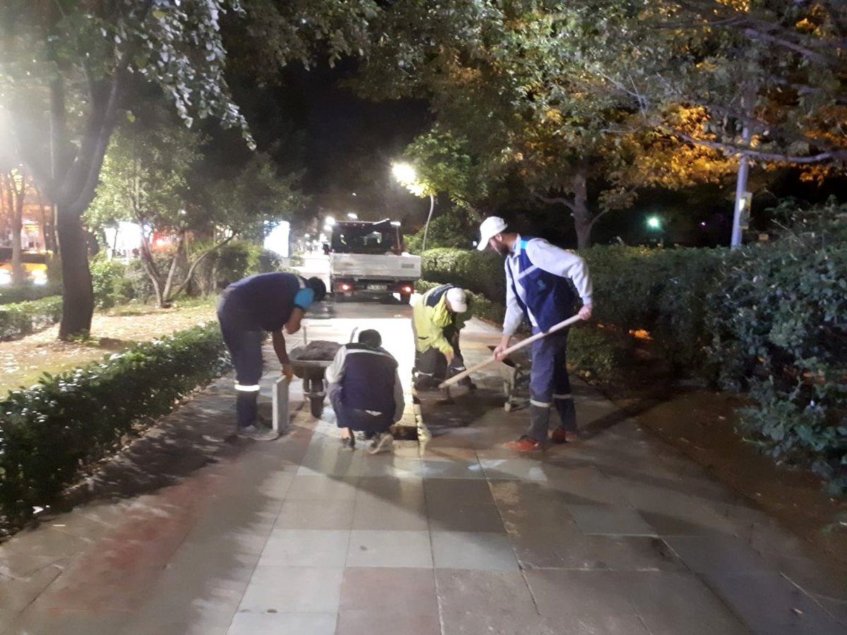 Yürüyüş Yolu\'na gece bakımı