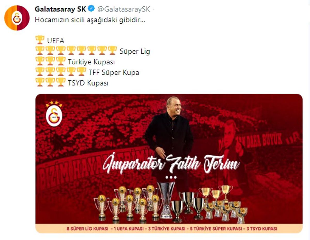 Galatasaray\'dan Ali Koç\'a cevap: "Hocamızın sicili aşağıdaki gibidir"