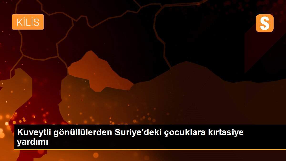 Kuveytli gönüllülerden Suriye\'deki çocuklara kırtasiye yardımı