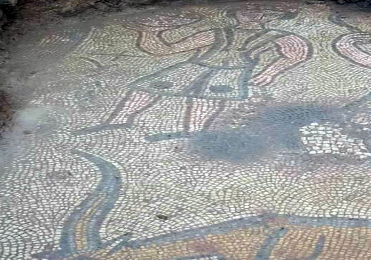 Mardin\'de 1500 yıllık mozaik, kaçak kazıda ortaya çıktı