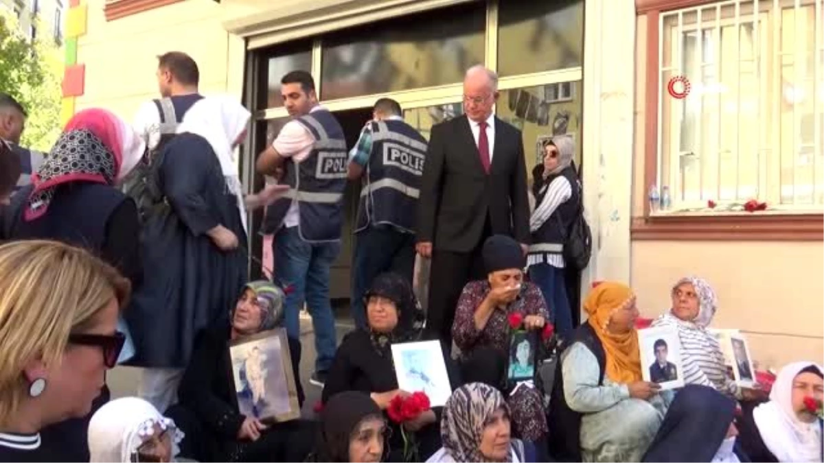Osmanlı hanedanı torunu Nurhan Osmanoğlu\'ndan HDP önündeki ailelere destek ziyareti