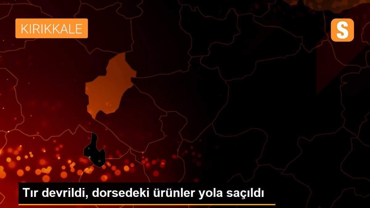 Tır devrildi, dorsedeki ürünler yola saçıldı