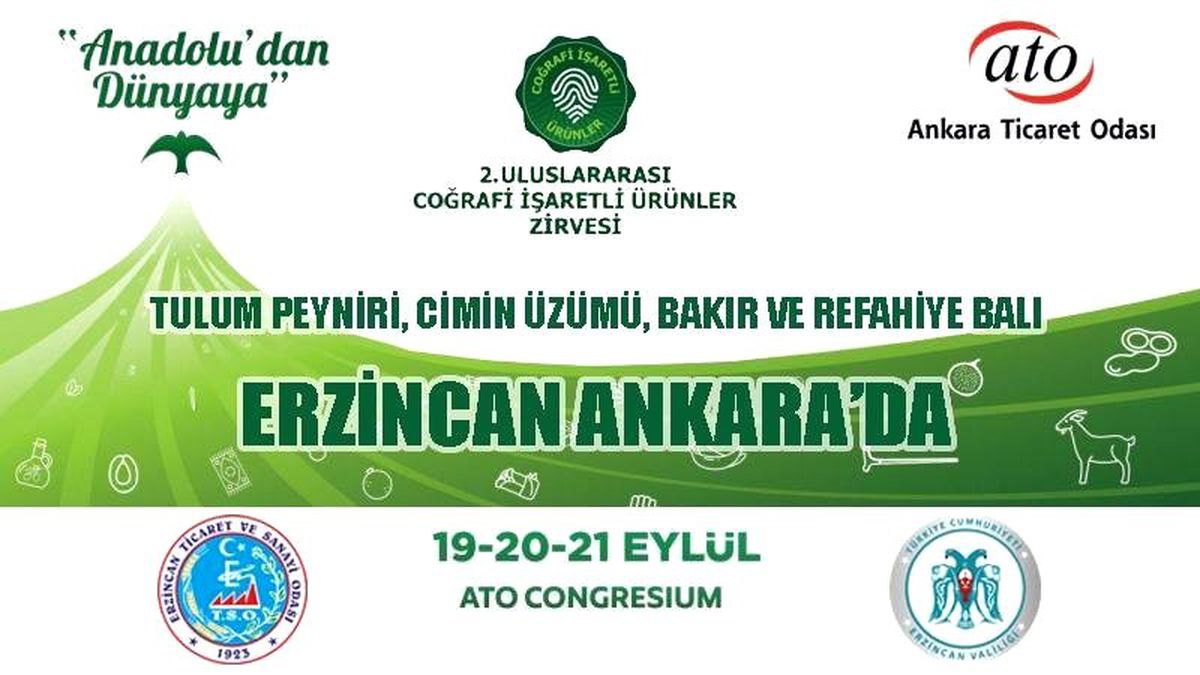 Erzincan ürünleri Ankara\'da görücüye çıkacak