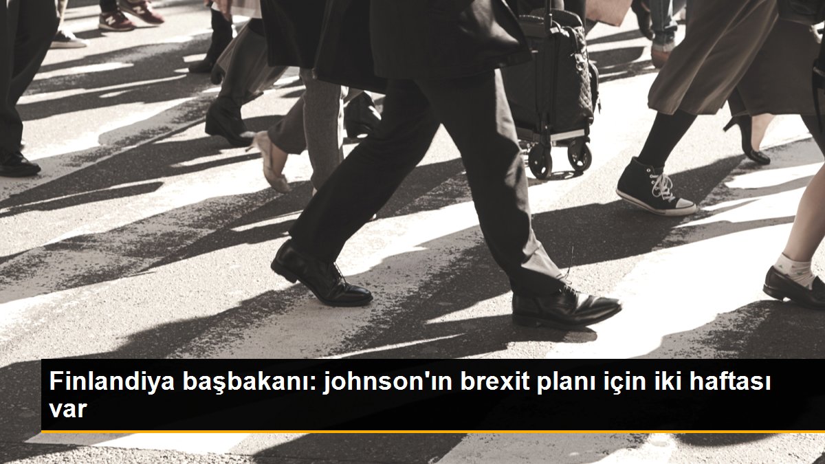 Finlandiya başbakanı: johnson\'ın brexit planı için iki haftası var