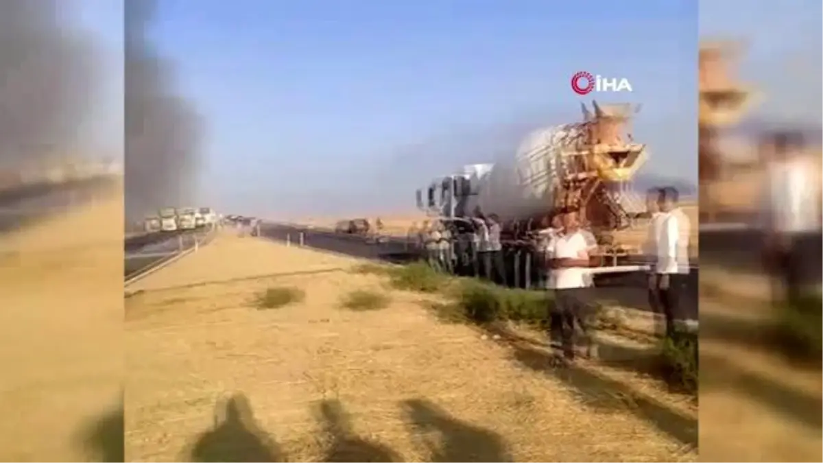 Nusaybin\'de kaza yapan otomobil alev aldı: 3 yaralı