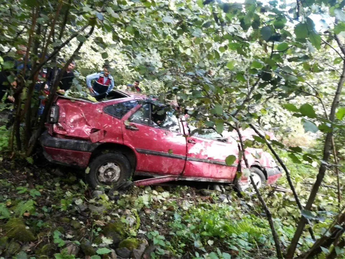 Giresun\'da otomobil dereye uçtu: 1 ölü, 1 yaralı