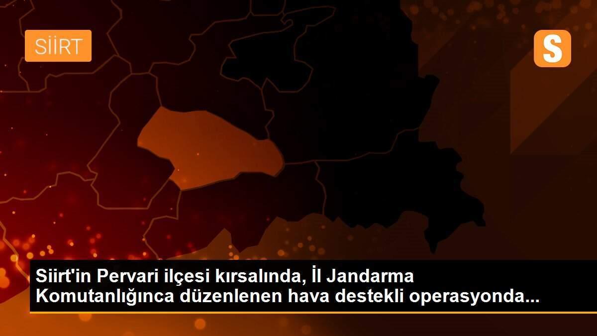 Siirt\'in Pervari ilçesi kırsalında, İl Jandarma Komutanlığınca düzenlenen hava destekli operasyonda...