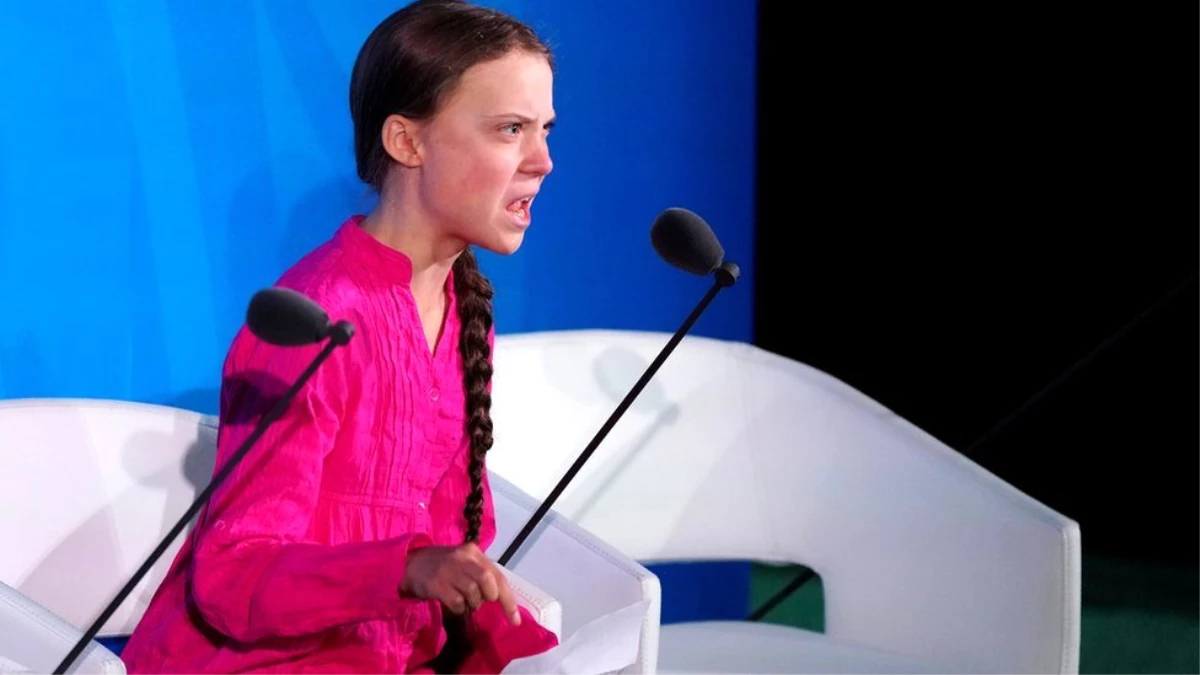 Çevre aktivisti Greta Thunberg\'den dünya liderlerine: Boş laflarınızla çocukluğumu çaldınız