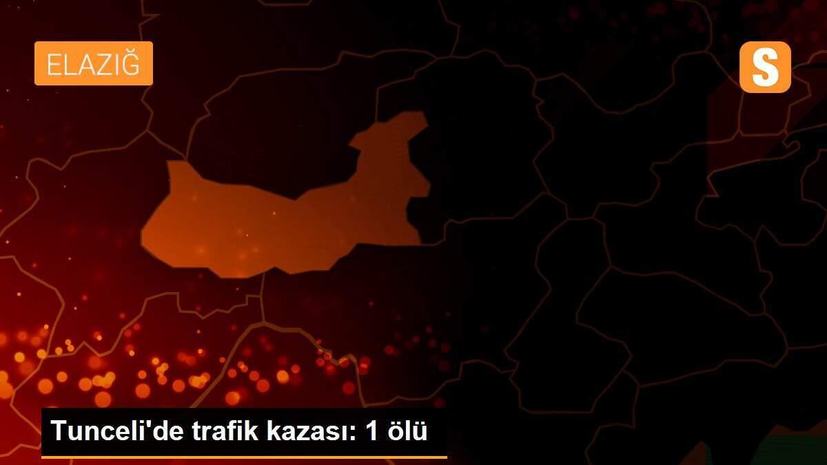 Tunceli\'de trafik kazası: 1 ölü