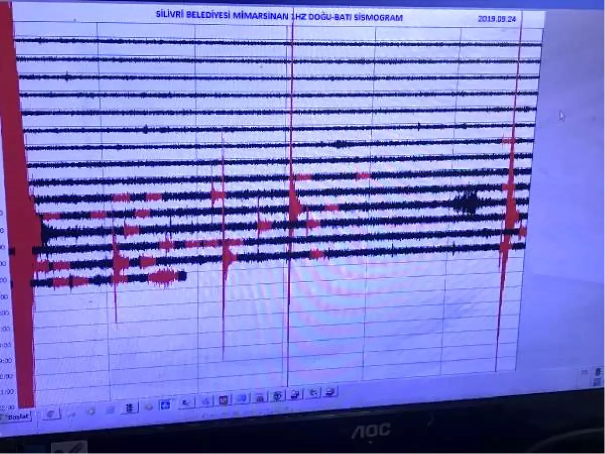 Deprem anı izleme istasyonuna böyle yansıdı