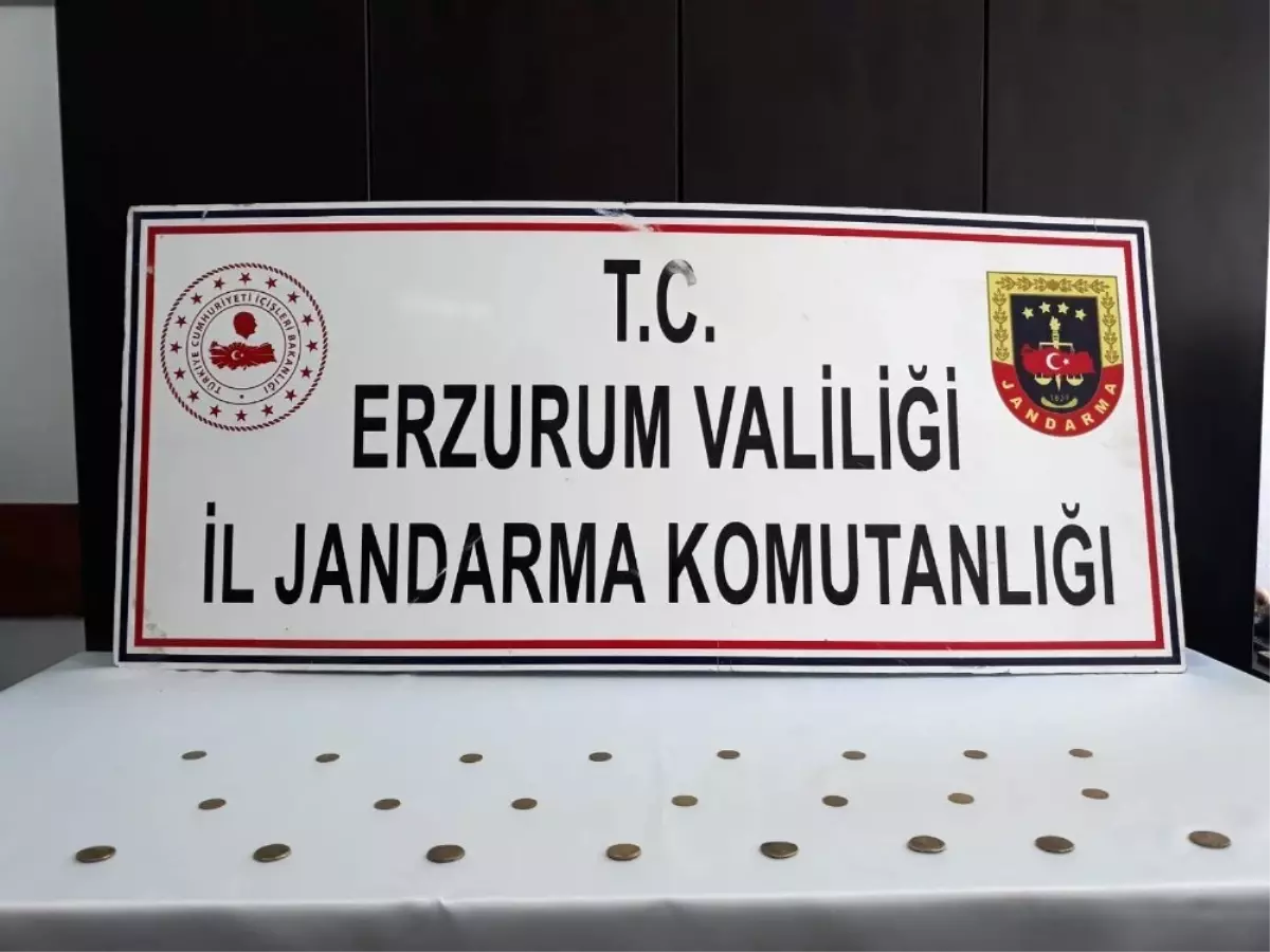 Erzurum\'da Bizans dönemine ait 23 altın sikke ele geçirildi