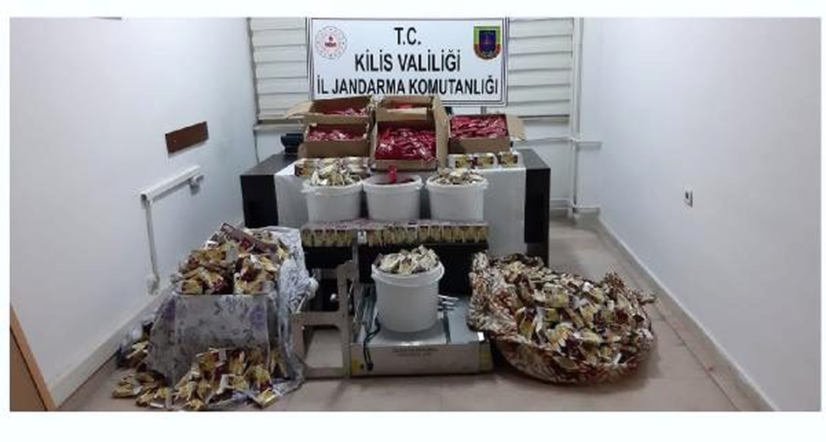 Kilis\'te kaçak nargile tütünü ele geçirildi